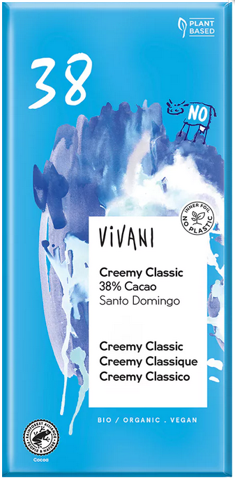 BIO vegan krémová čokoláda Classic 80 g Vivani